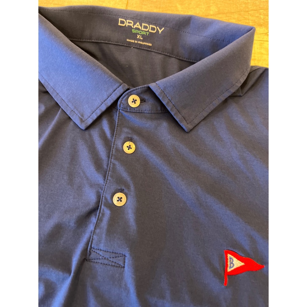 DRADDY SPORT Mens Blue Golf‎ Polo Shirt XL Short Sleeve Performance Activewear